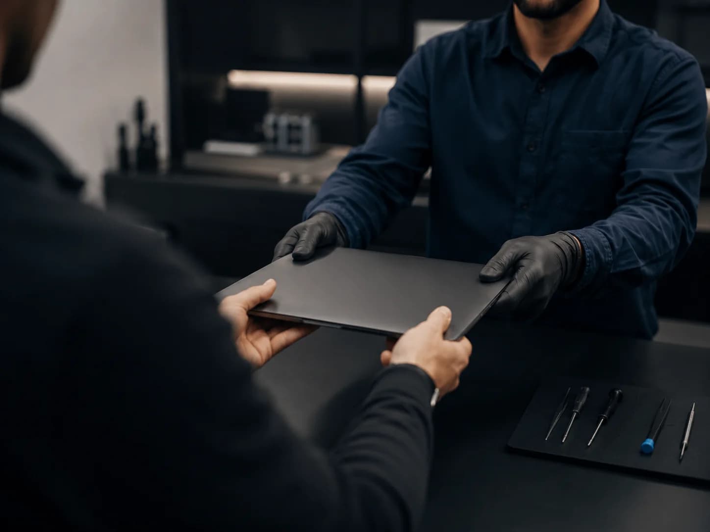 Illustrative chip-level laptop motherboard repair